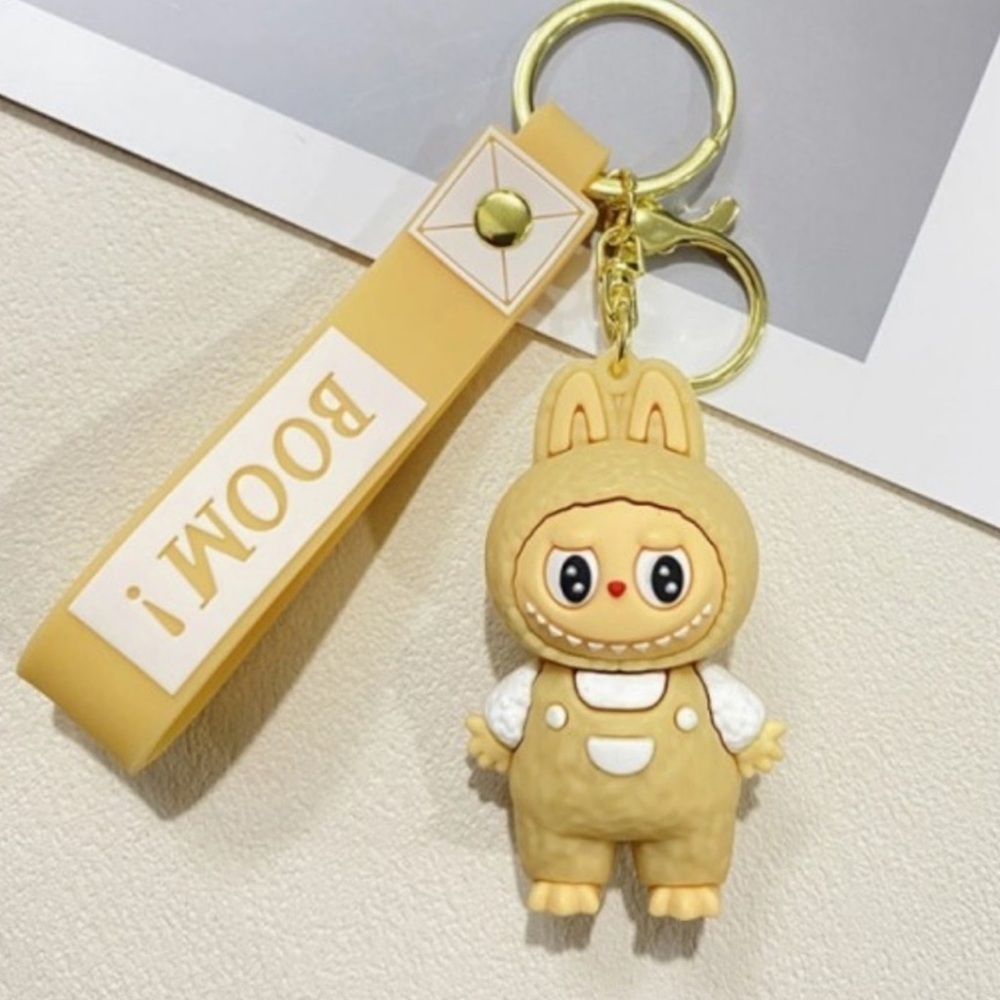 Adorable Apricot Colored Bunny Labubu Keychain NEW with Tags